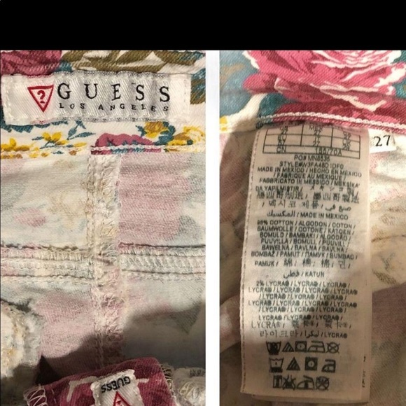 GUESS Floral Crop Skinny Jeans - Picture 5 of 8